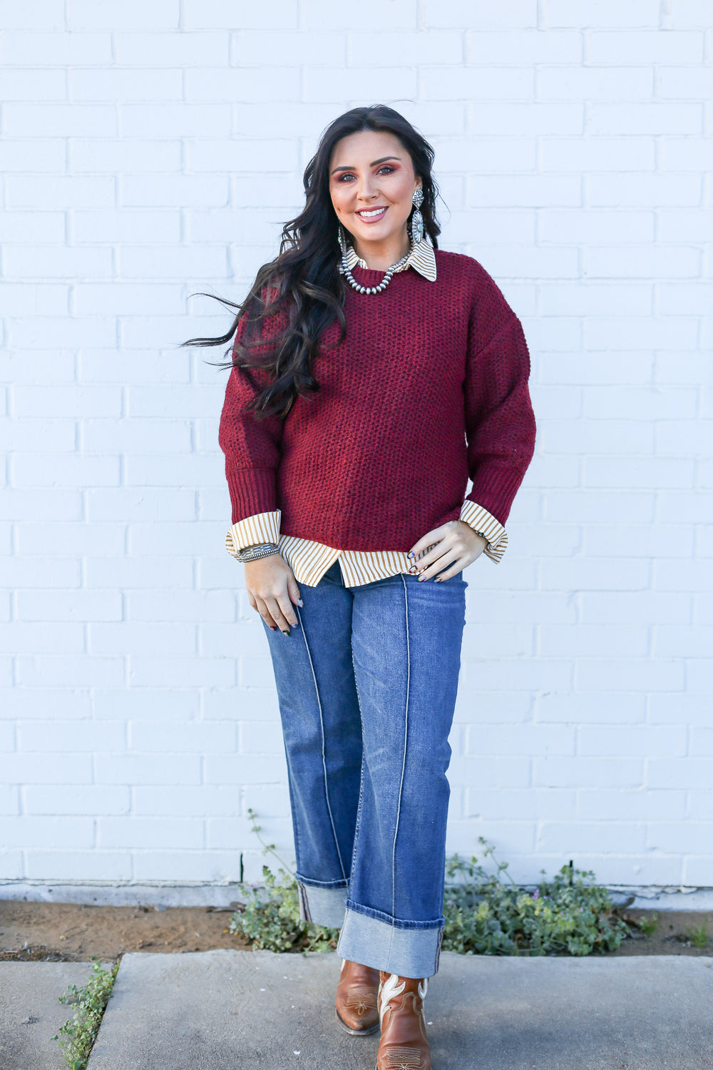 Flora Drop Shoulder Sweater