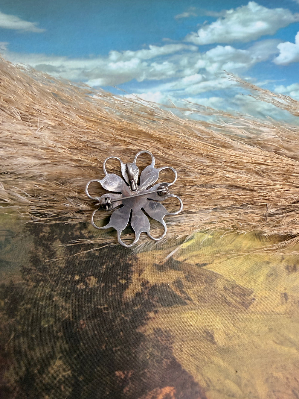 Flower Cluster Pendant Pin Combo