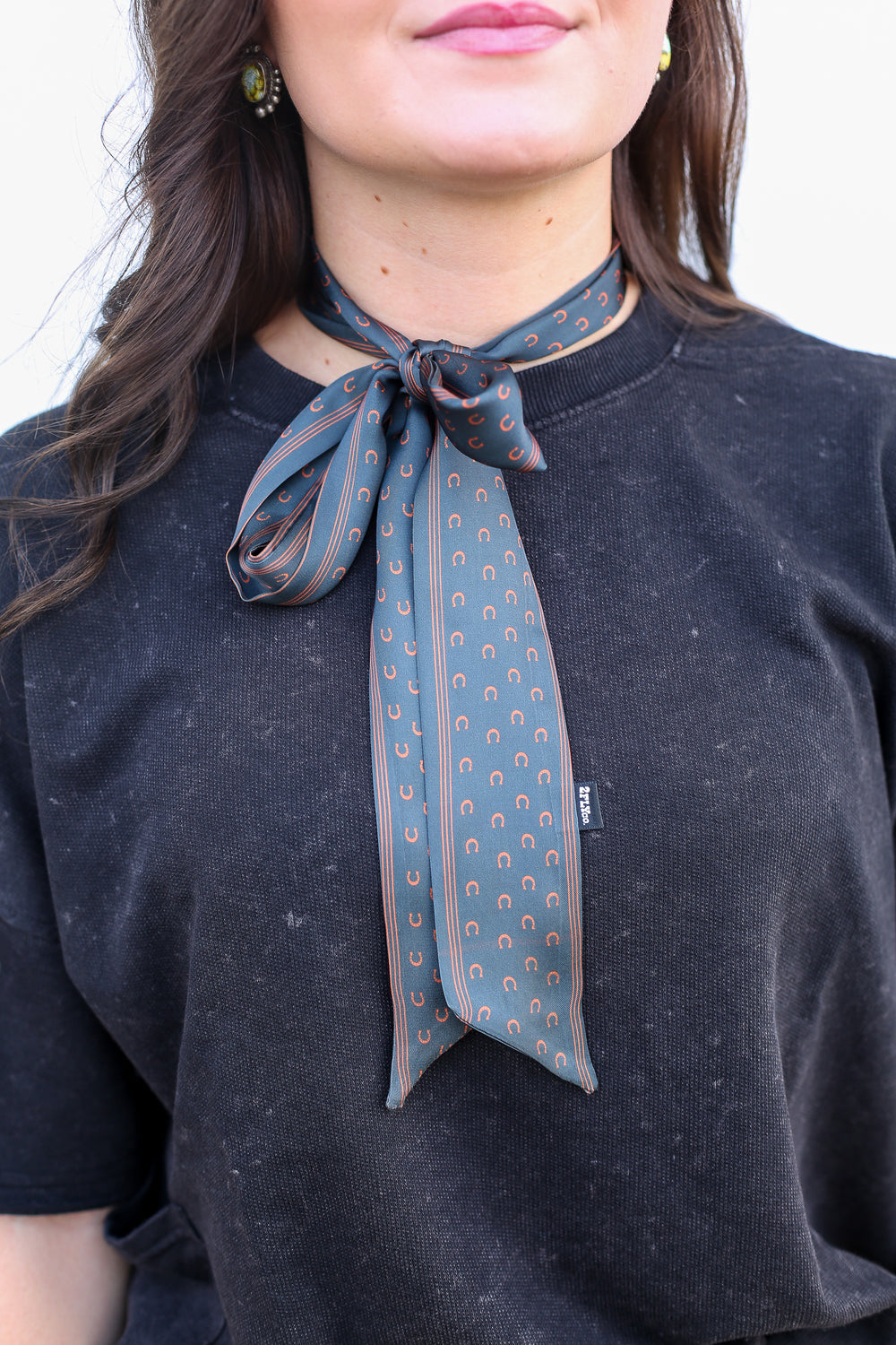 Forest Green Lucky You Pinstripe Twilly