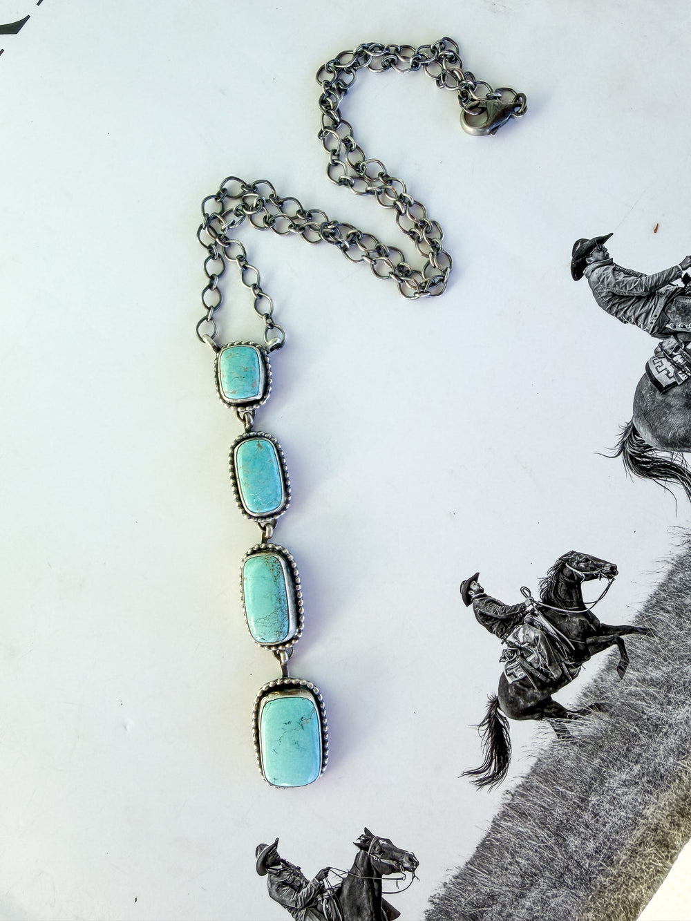 Four Stones of Solace Lariat Necklace