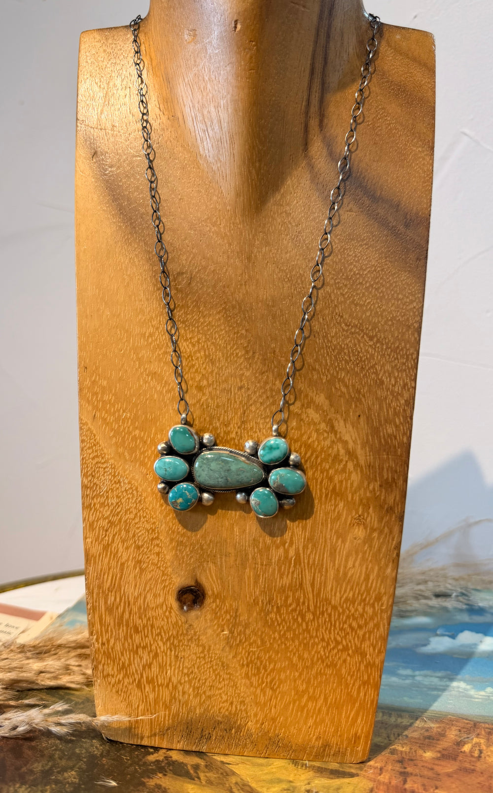 Fox Turquoise Bow Tie Necklace 2.0