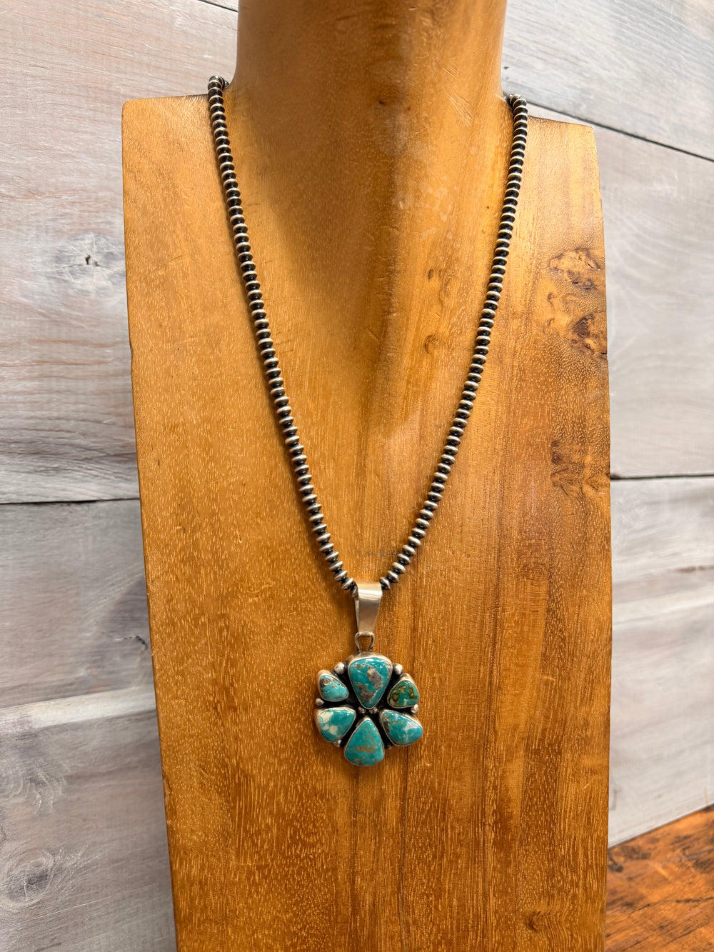Fox Turquoise Six Stone Pendant 3.0