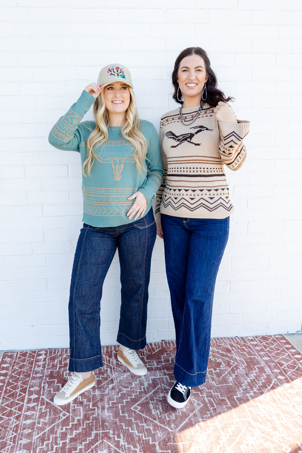 Turquoise Longhorn Sweater