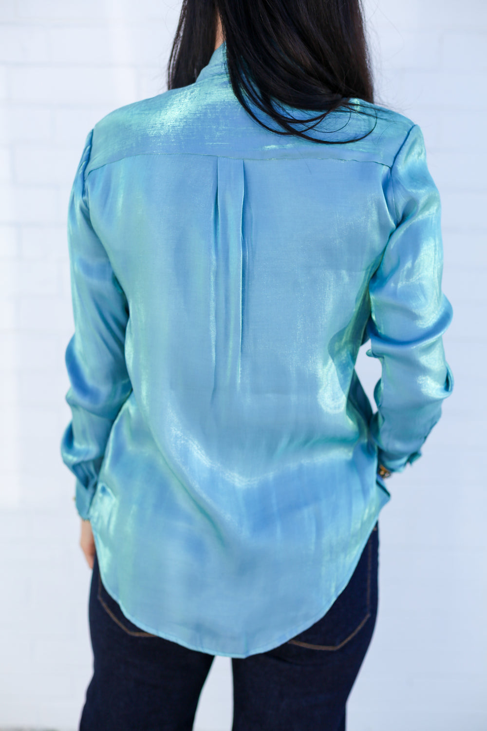 Glacier Belle Bow Tie Pearl Snap Top