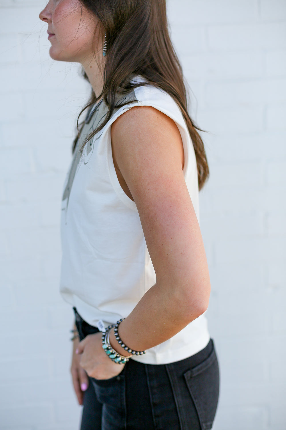 Glitter Bootstitch Muscle Tank