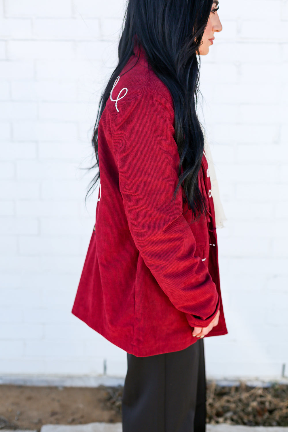 Gone Roping Wine Blazer