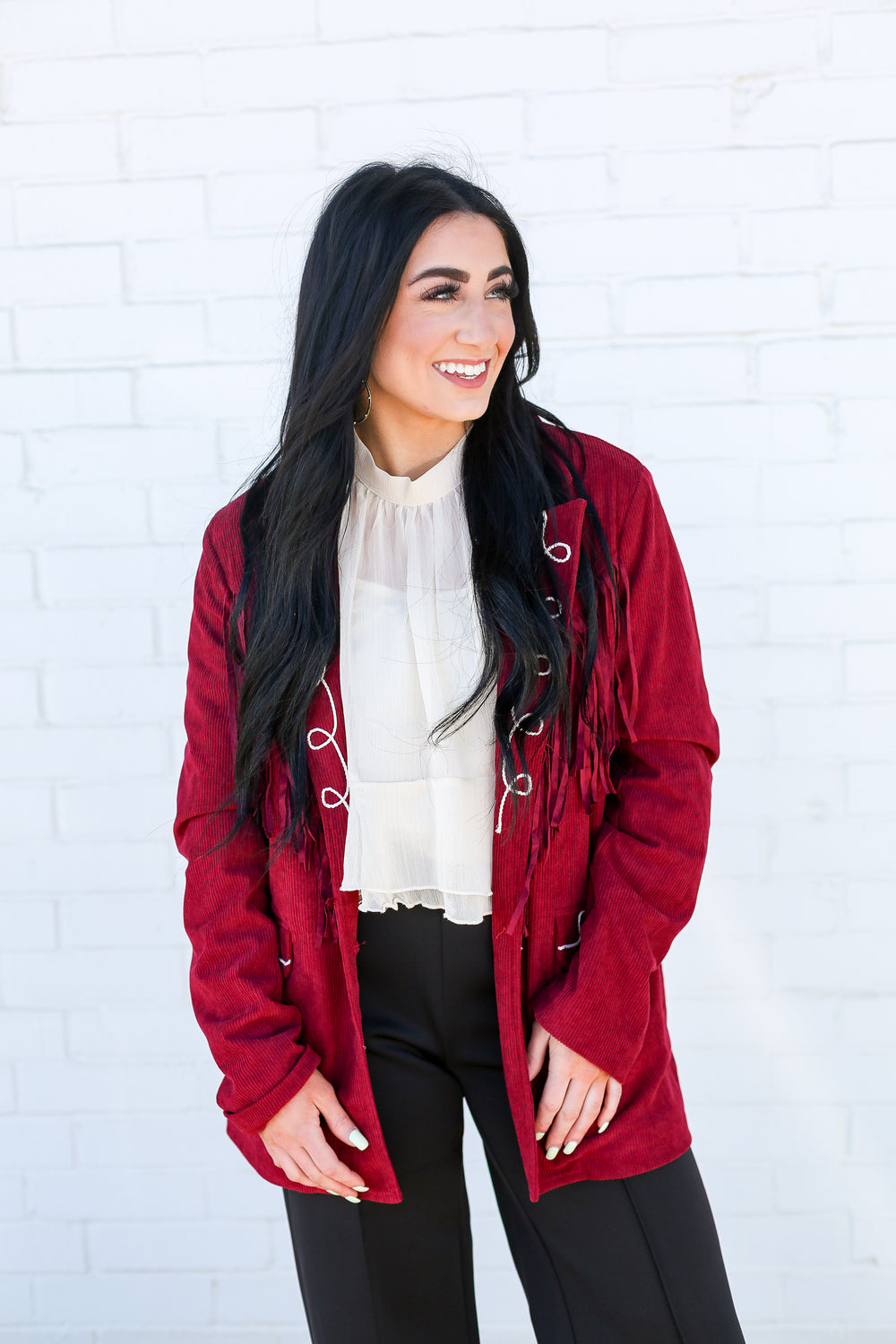 Gone Roping Wine Blazer