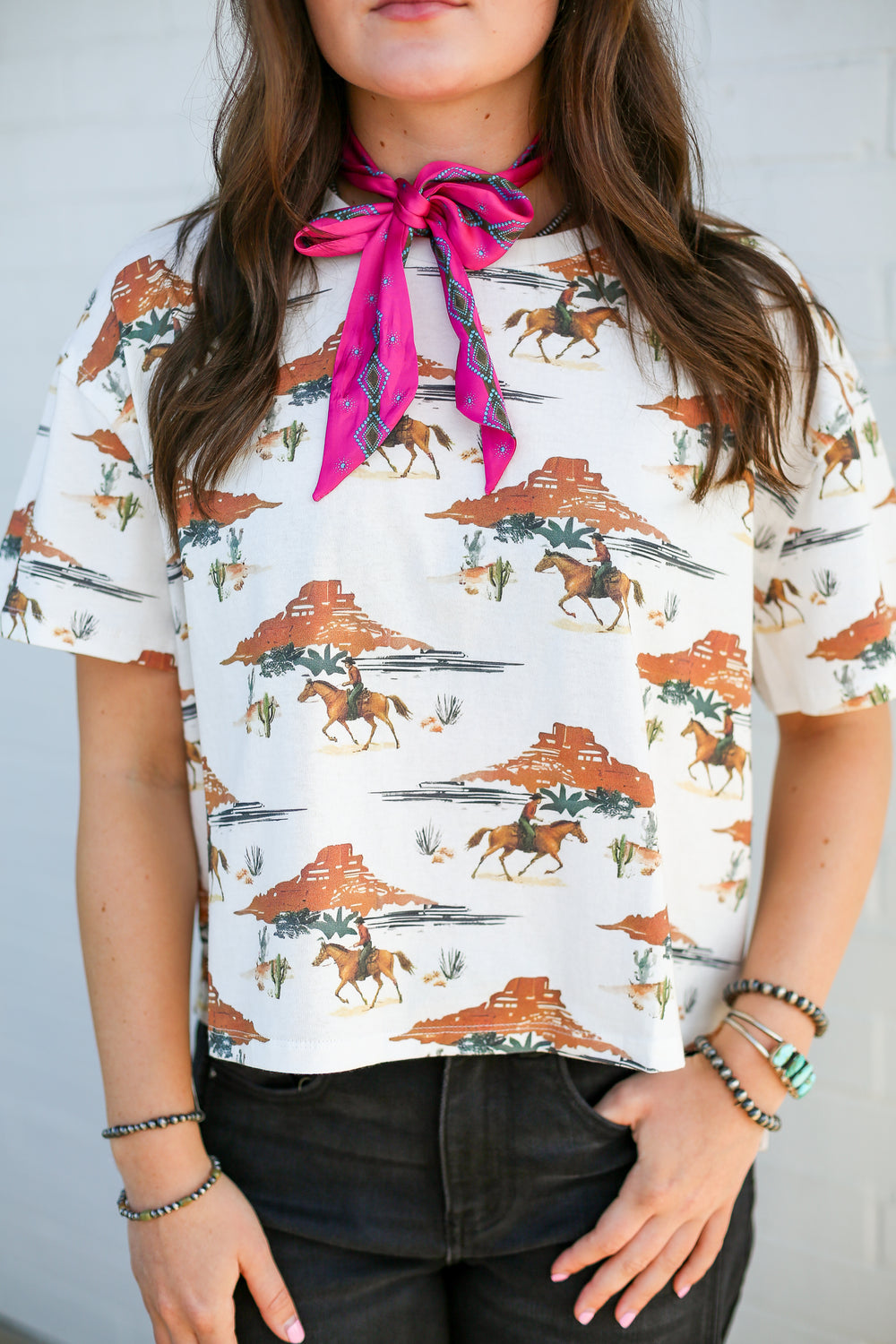 Hot Pink Hold Your Horses Twilly