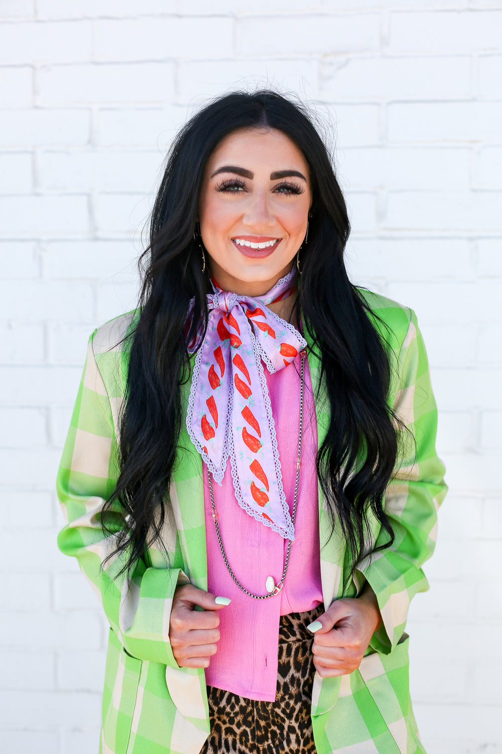 Green Gingham Wagon Blazer