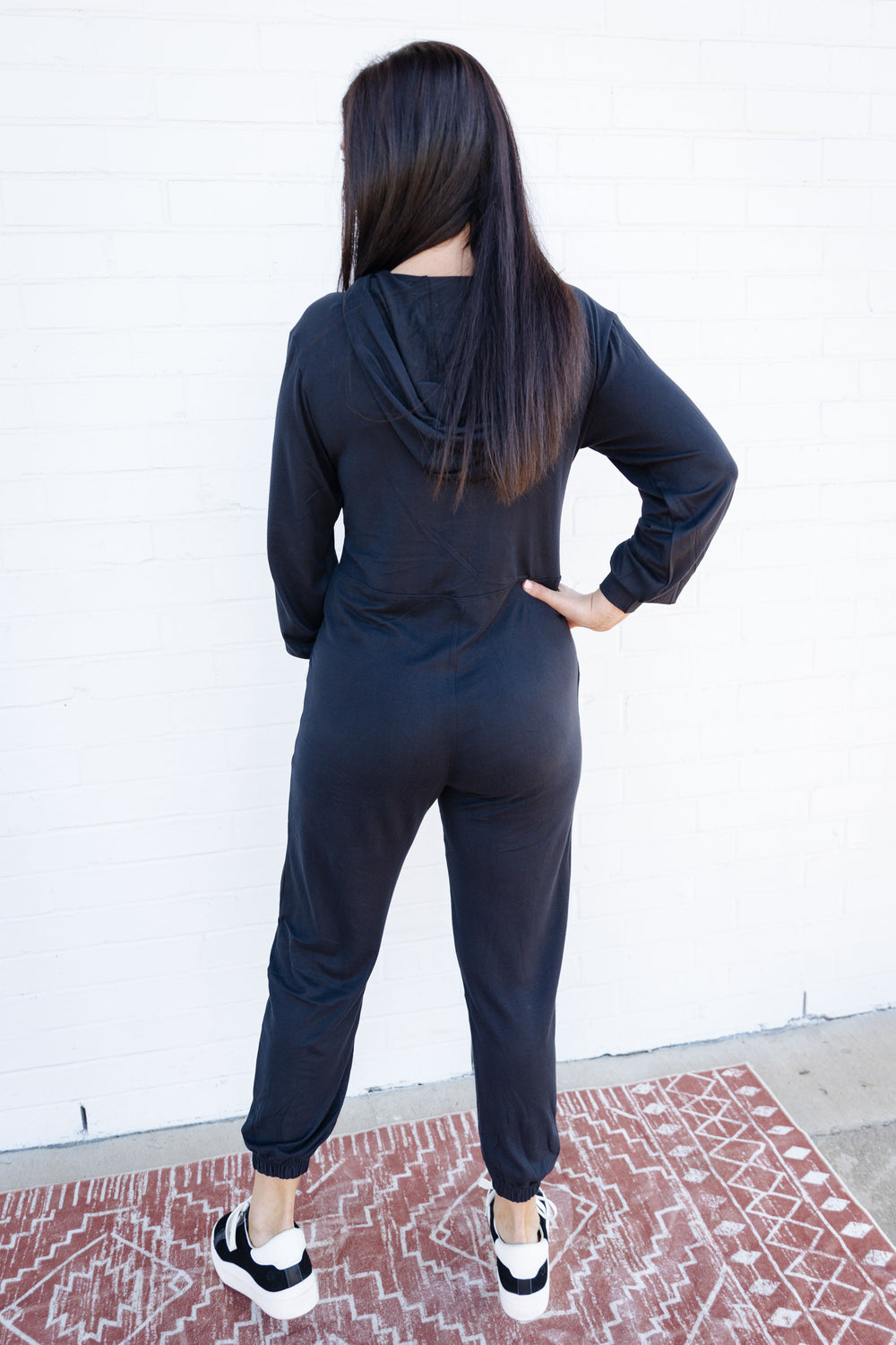 Hooded Black Lounge Jumper