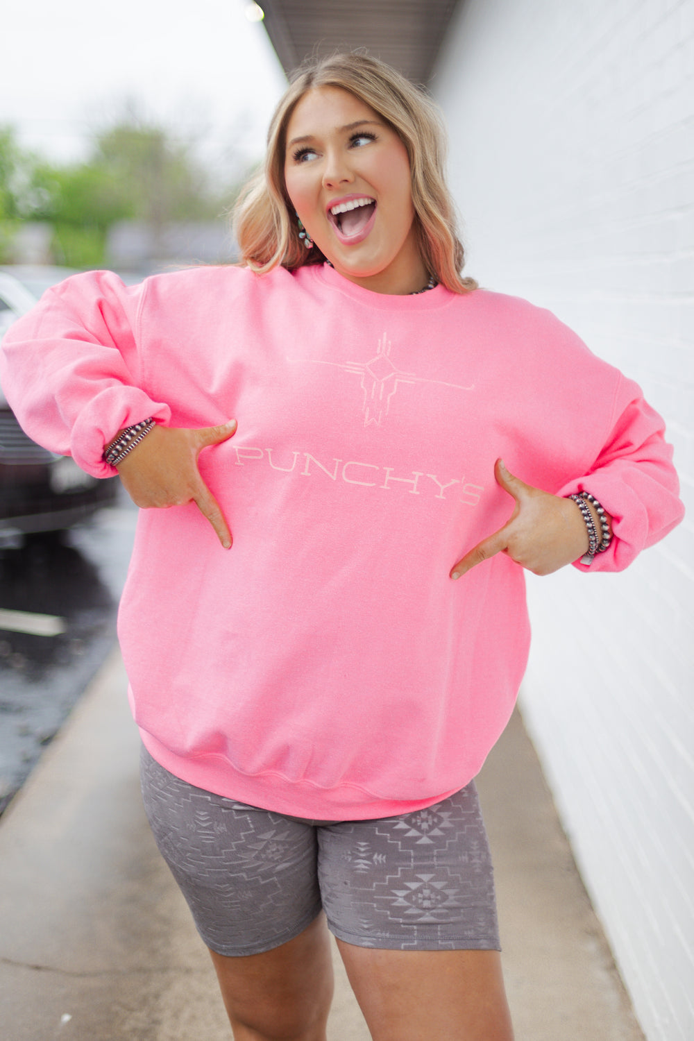 Hot Pink Punchy's Sweatshirt