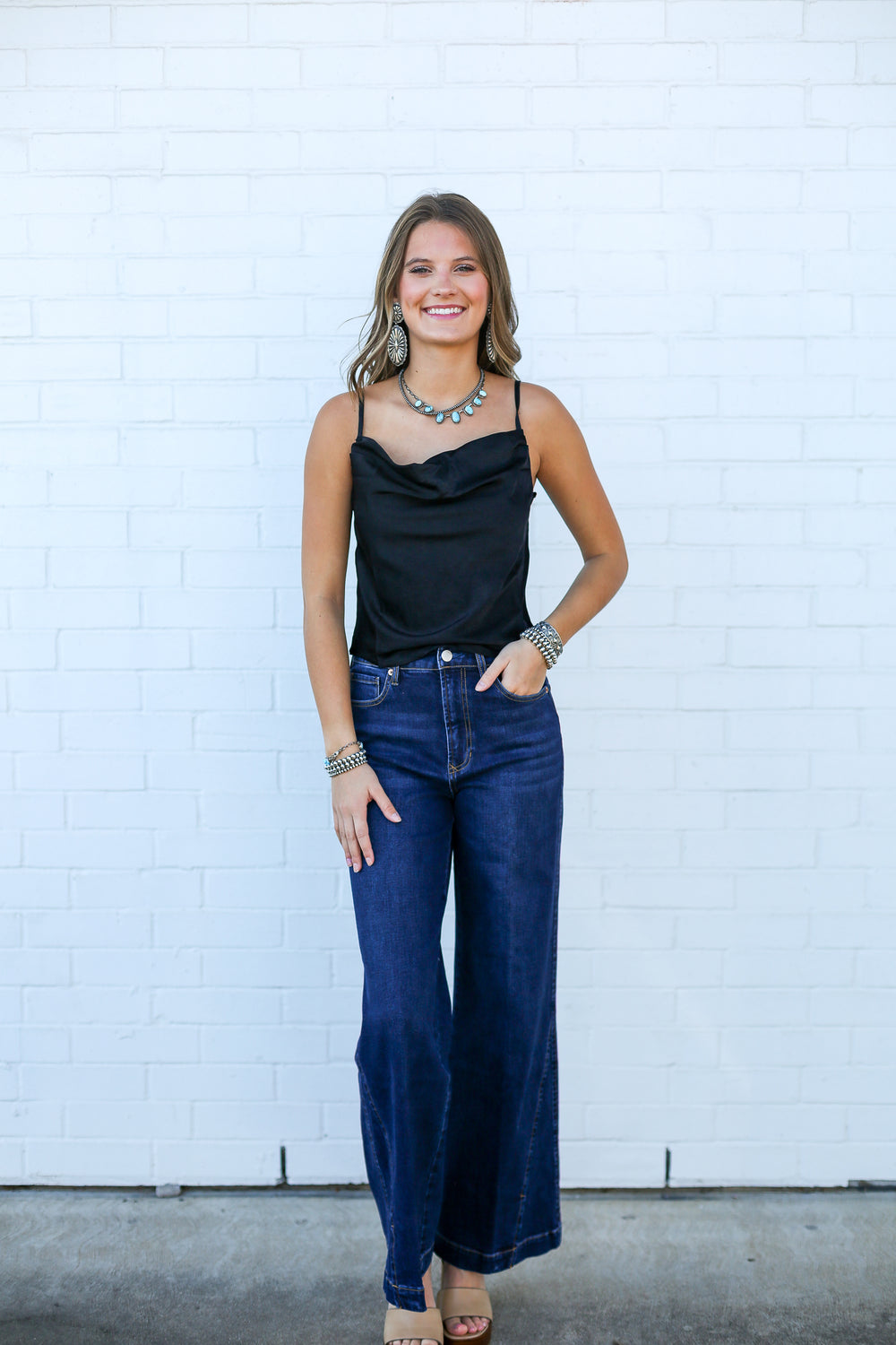 High Rise Belvue Wide Leg Fiona Jeans