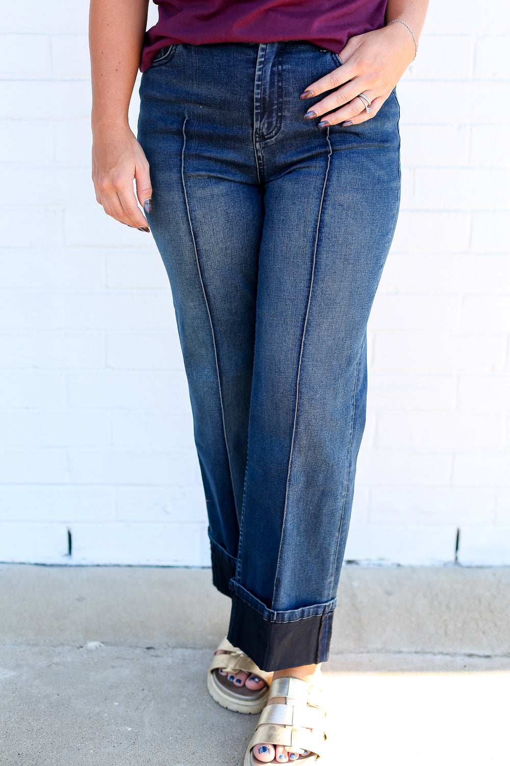 High Rise Callaway Cuffed Holly Jeans