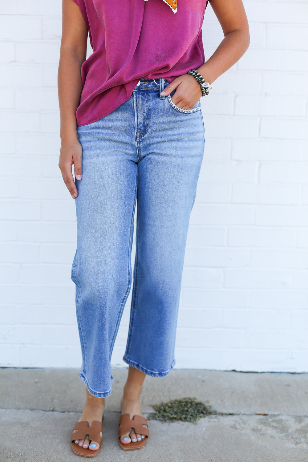 High Rise Cropped Jeans
