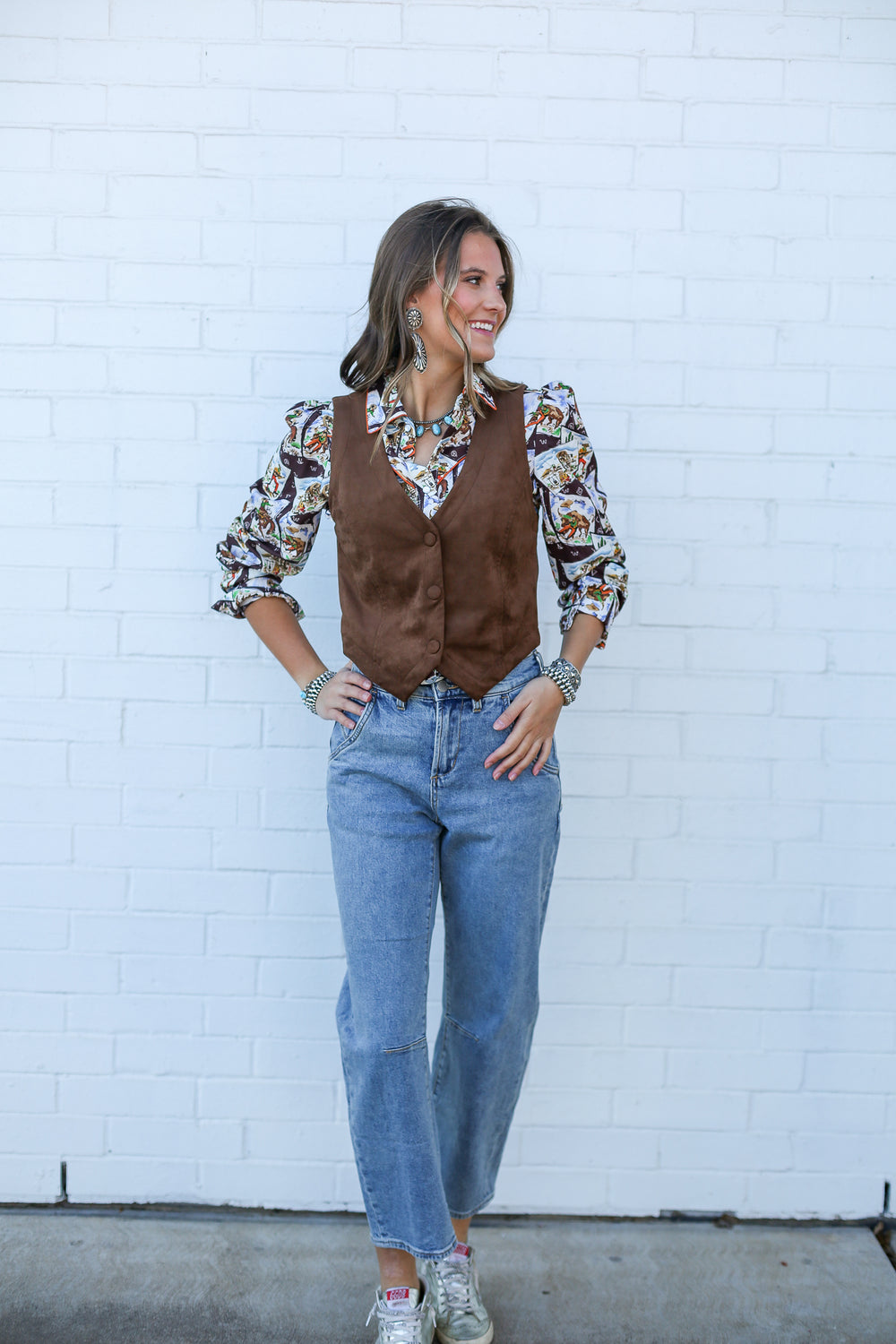 High Rise Lasso Barrel Fit Jeans