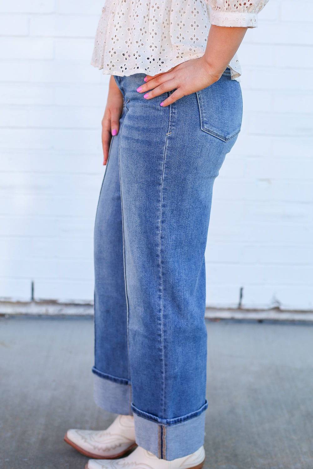 Holly High Rise Cuffed Natal Jeans