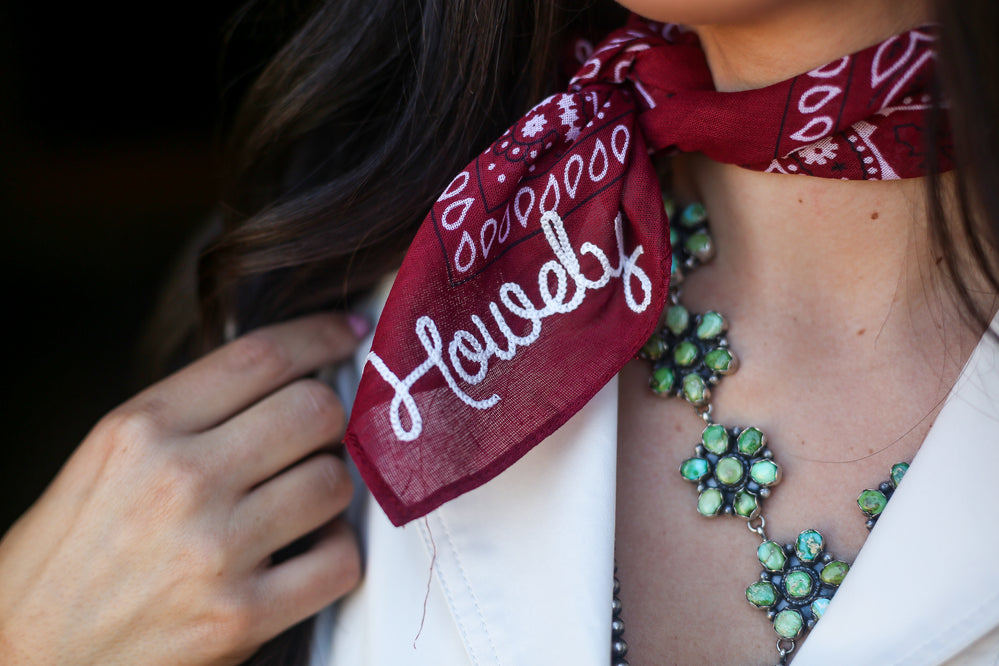 Howdy Chain Embroidered Neckerchief