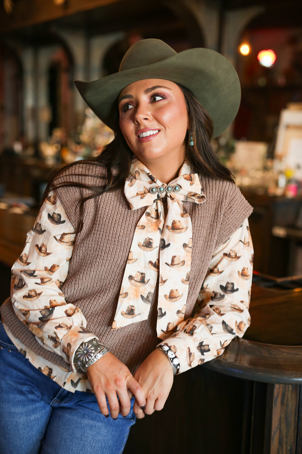 Howdy Hats Button Down Blouse