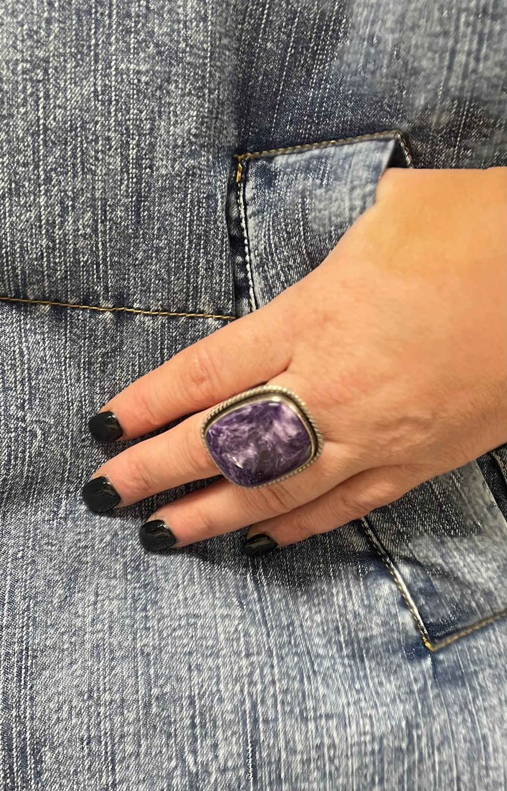 Purple Rectangle Ring
