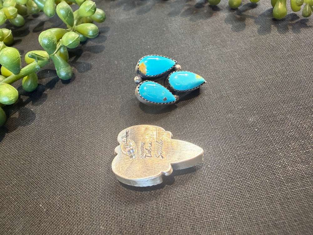Debra Smith Trio Teardrop Turquoise Earrings