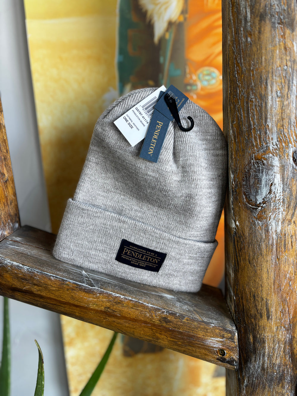 Oatmeal Heather Pendleton Beanie