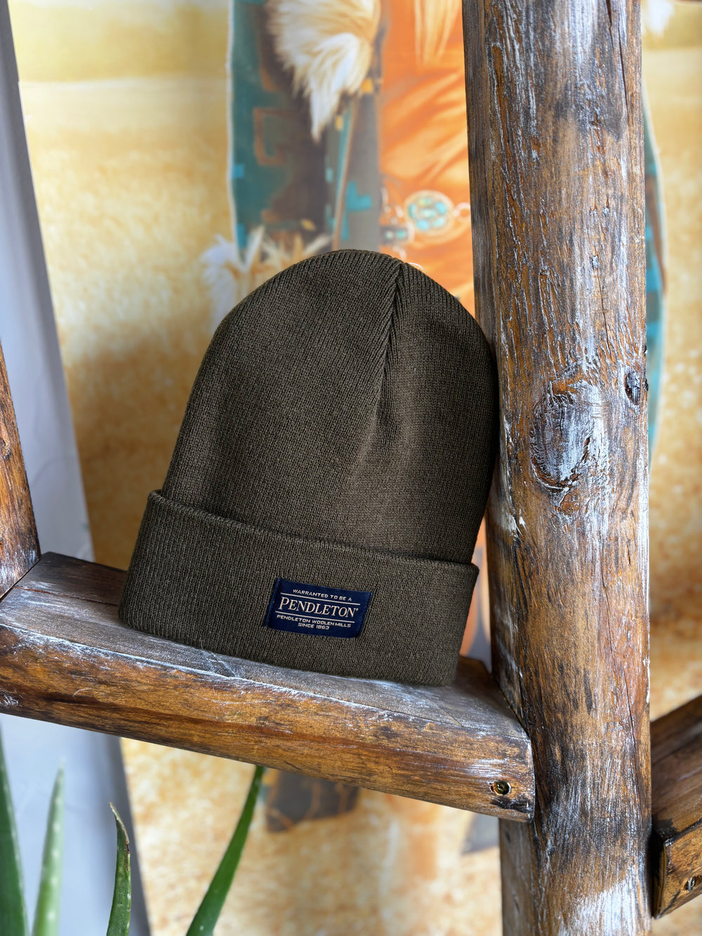 Olive Pendleton Beanie