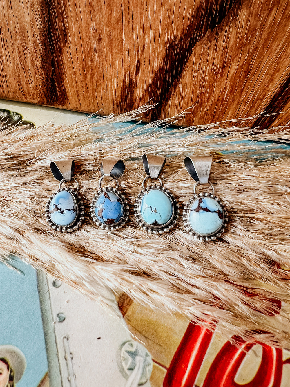 Golden Hills Dotted Edge Pendant