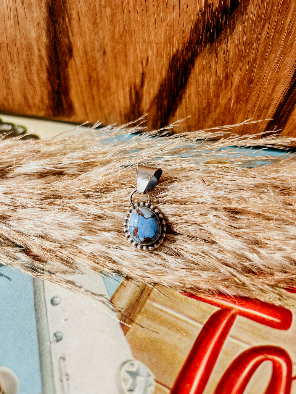 Golden Hills Dotted Edge Pendant