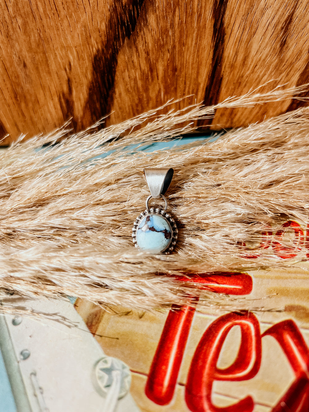 Golden Hills Dotted Edge Pendant