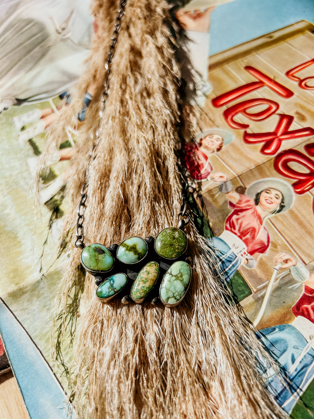 Roan Turquoise 6 Stone Necklace