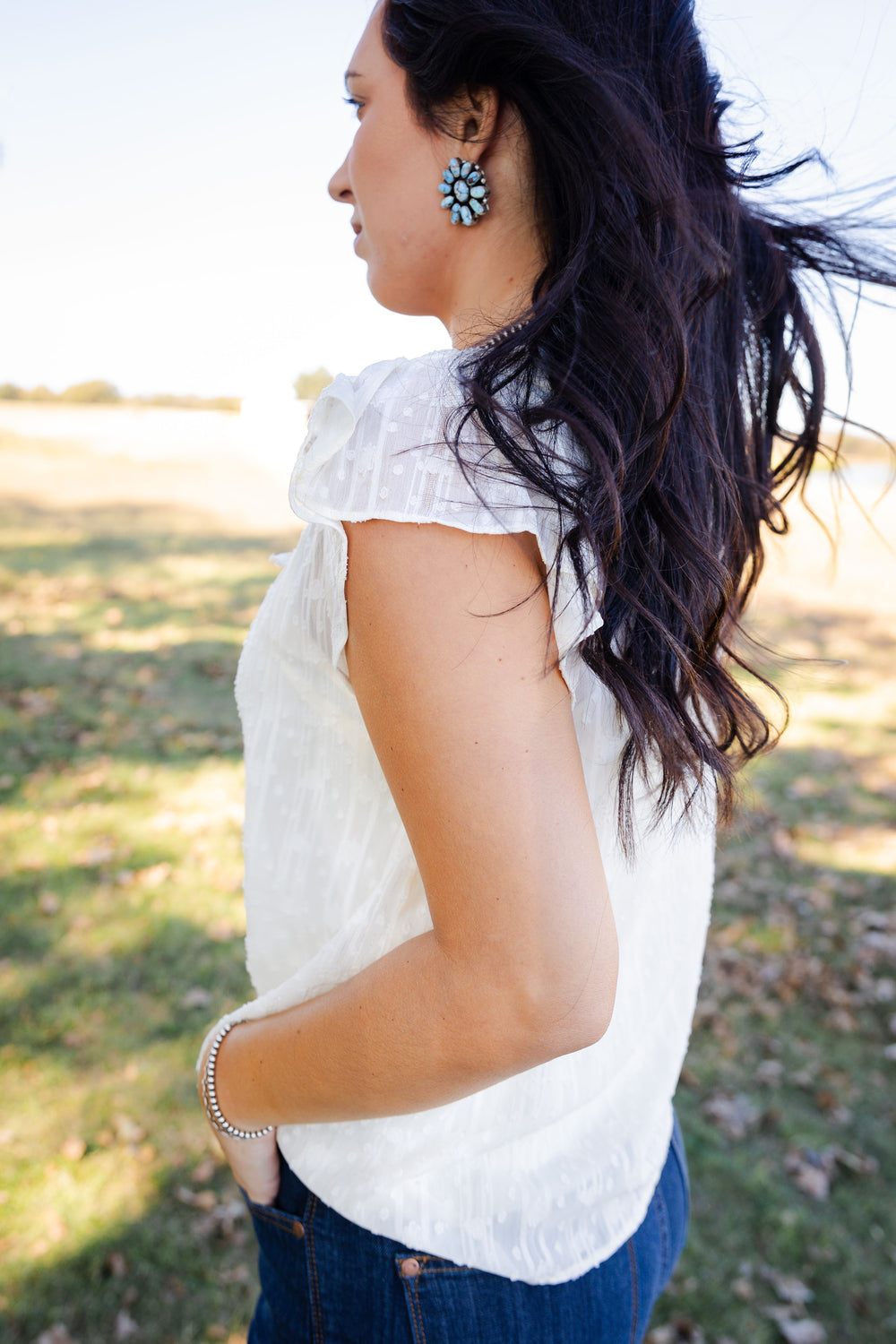 Ivory Textured Blouse