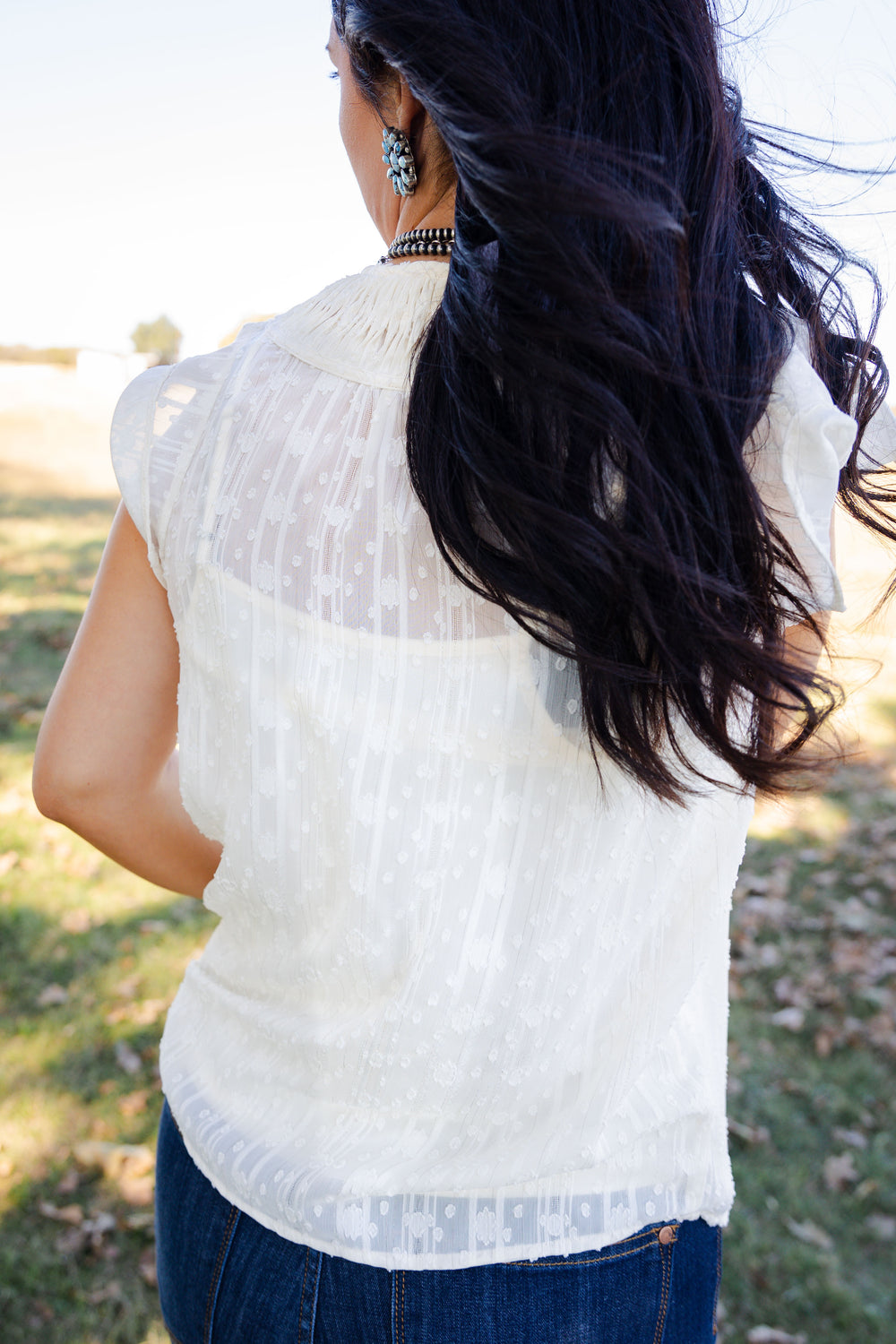 Ivory Textured Blouse