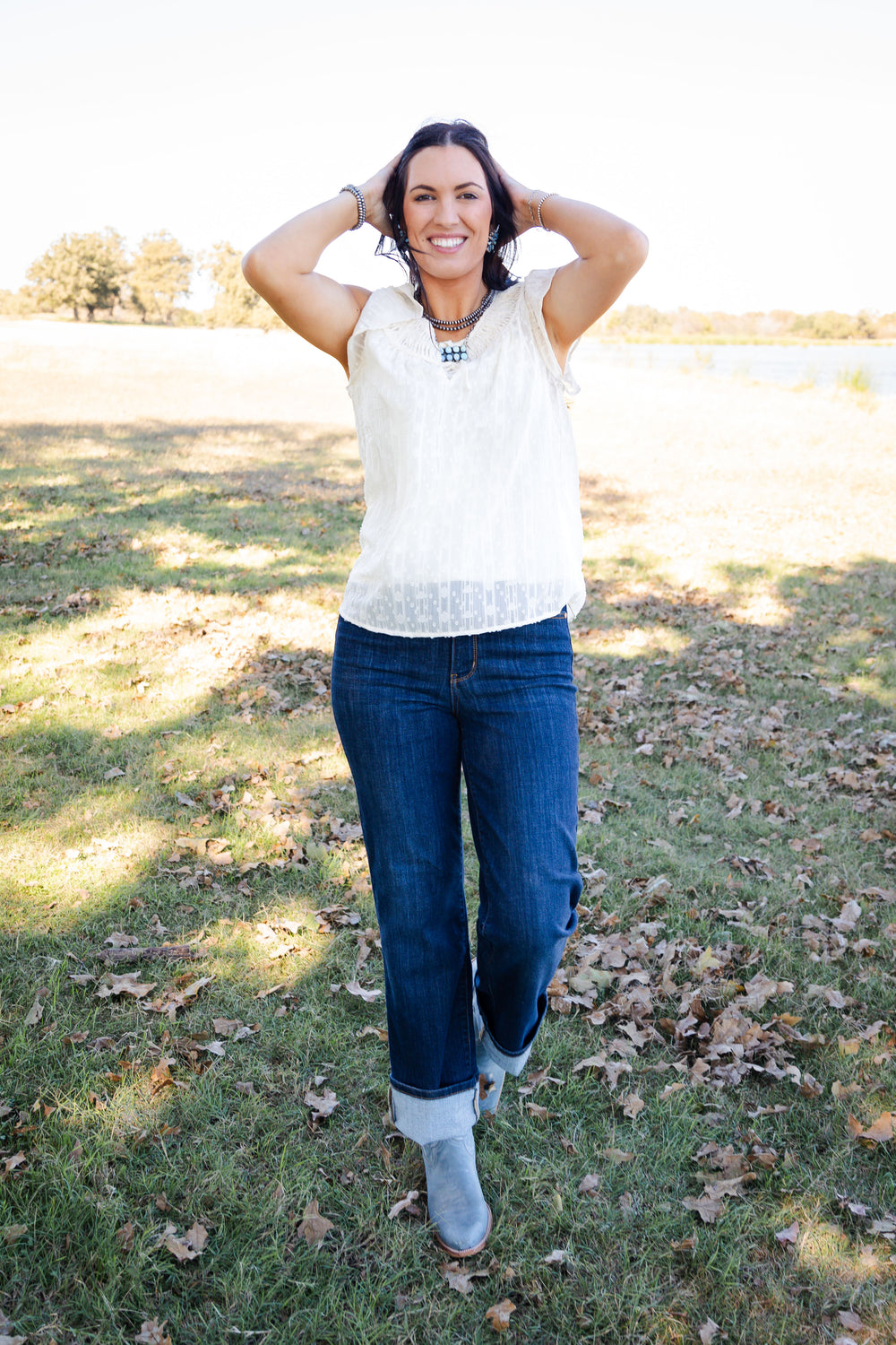 Ivory Textured Blouse