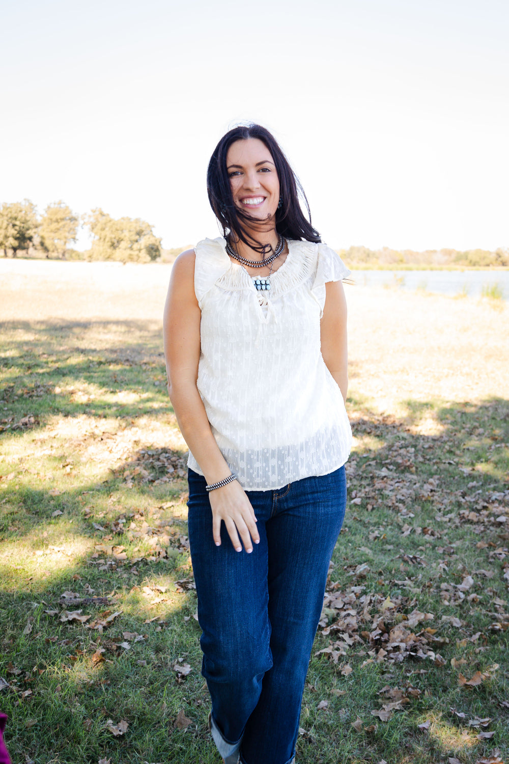 Ivory Textured Blouse