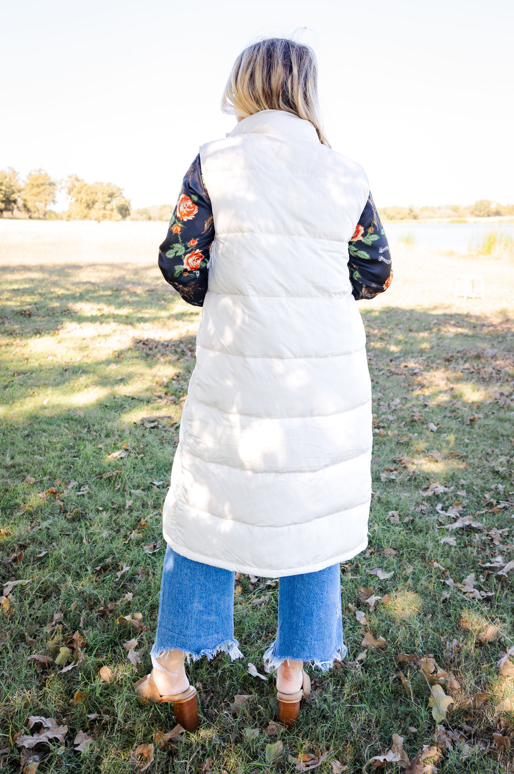 Ivory Trench Puffer Vest