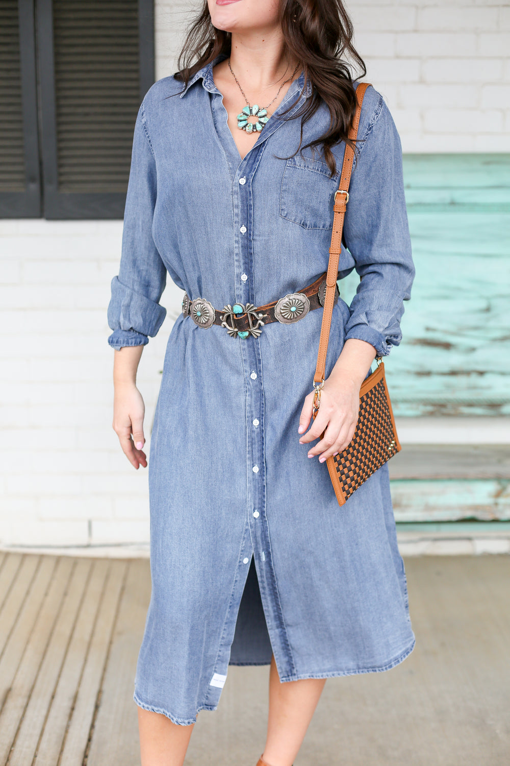 Imperial Blue Galina Shirt Dress