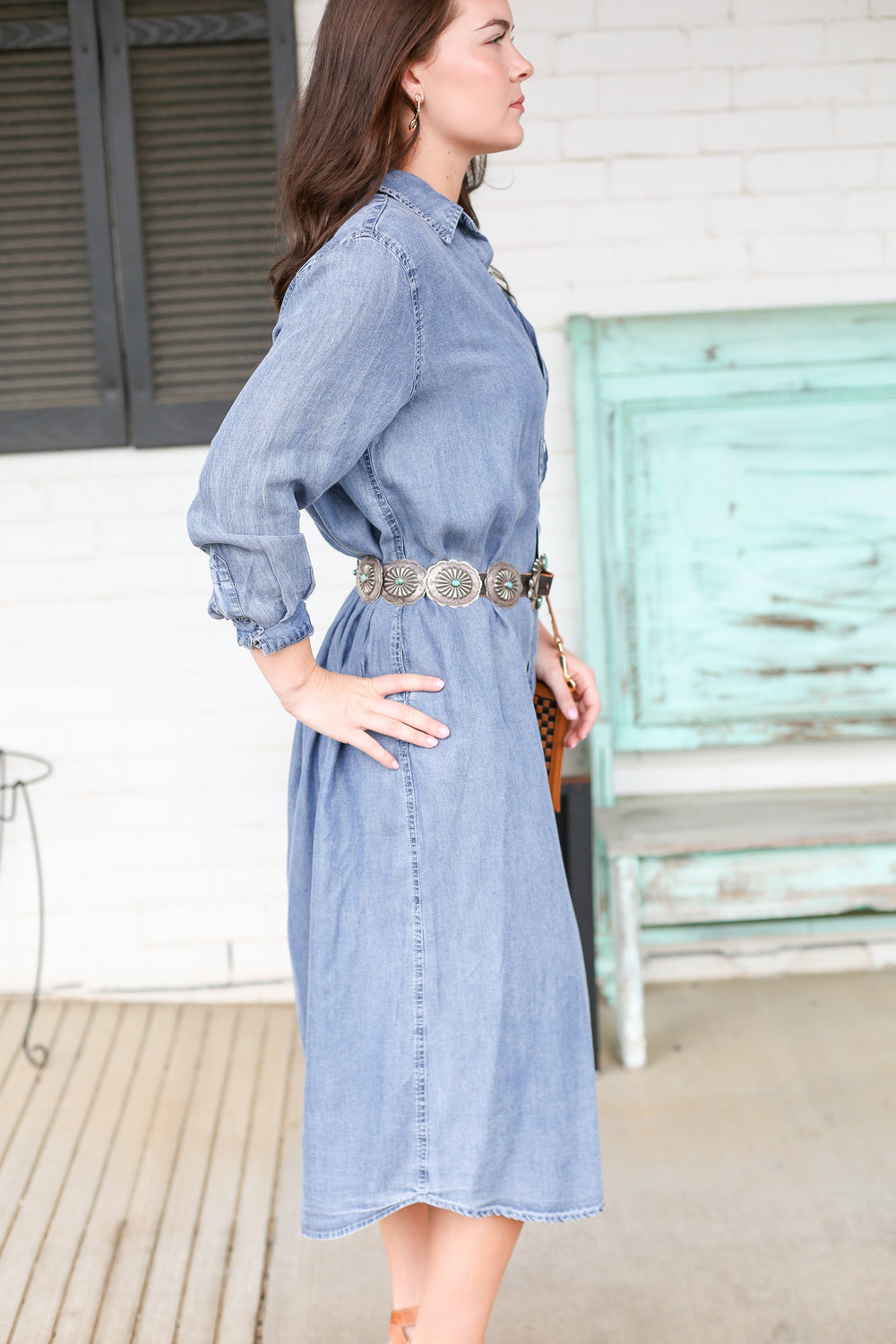 Imperial Blue Galina Shirt Dress
