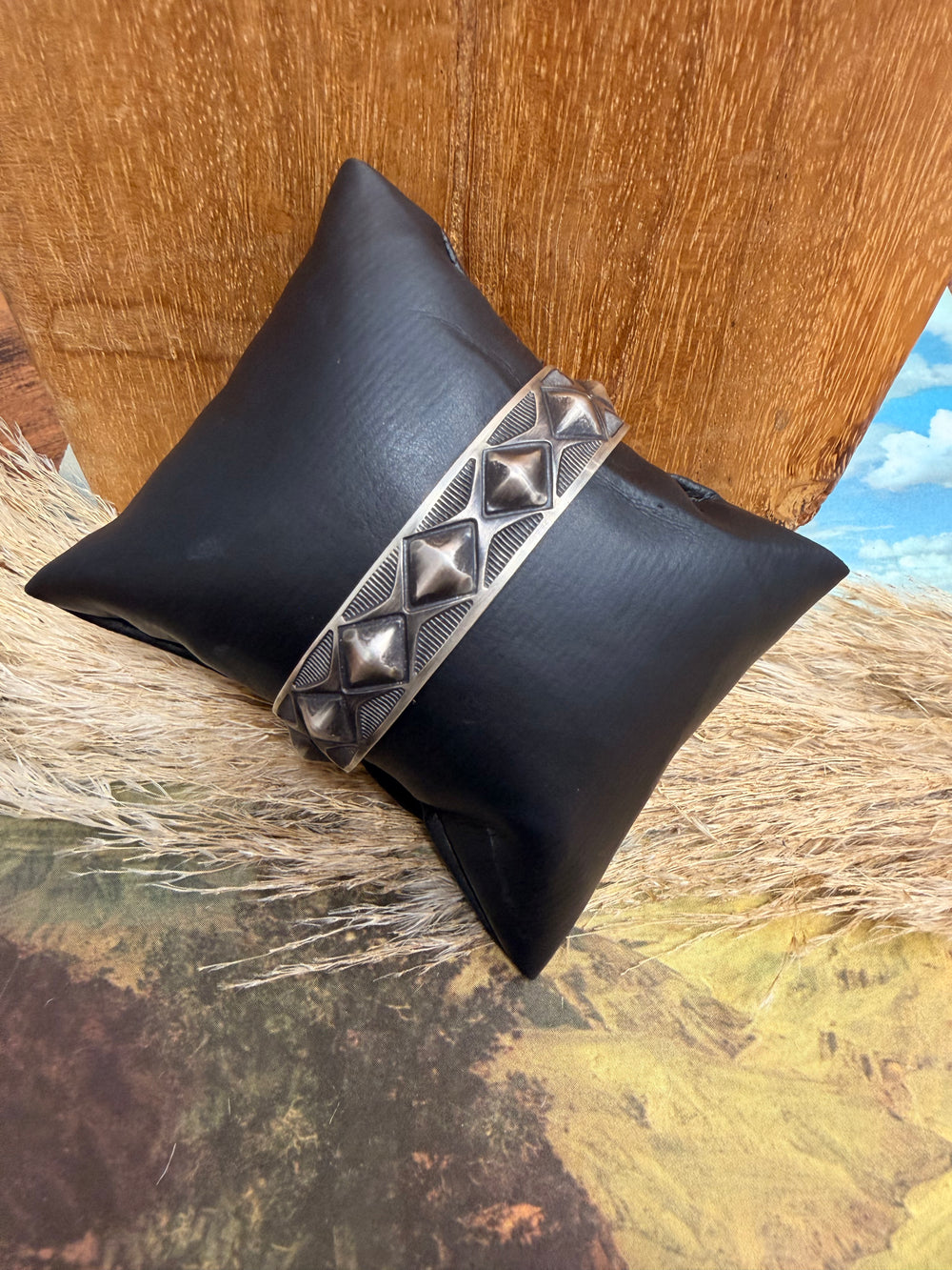 J. Tahe Diamond Sterling Silver Stacker Cuff