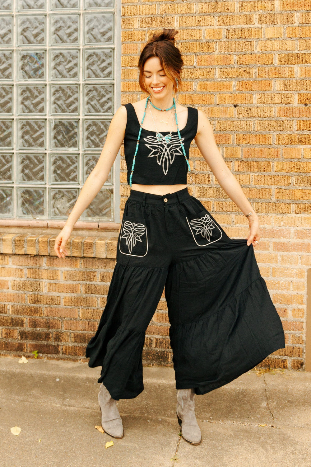 Raven Boot Stitched Pants