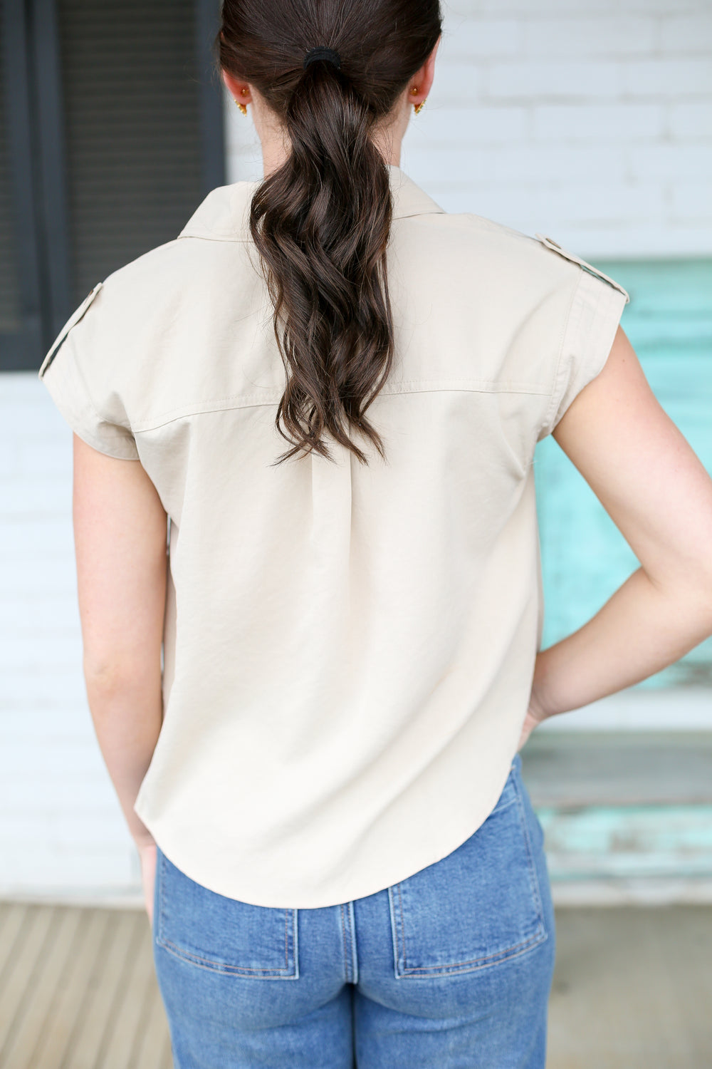 Khaki Louise Blouse