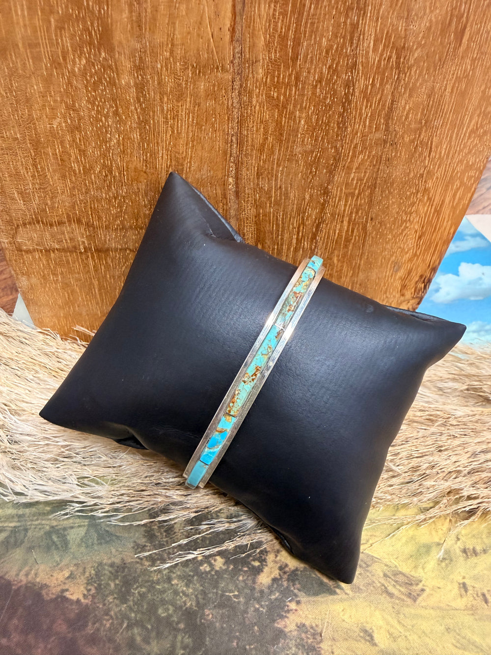 Kingman Inlay Turquoise Stacker Cuff 1.0