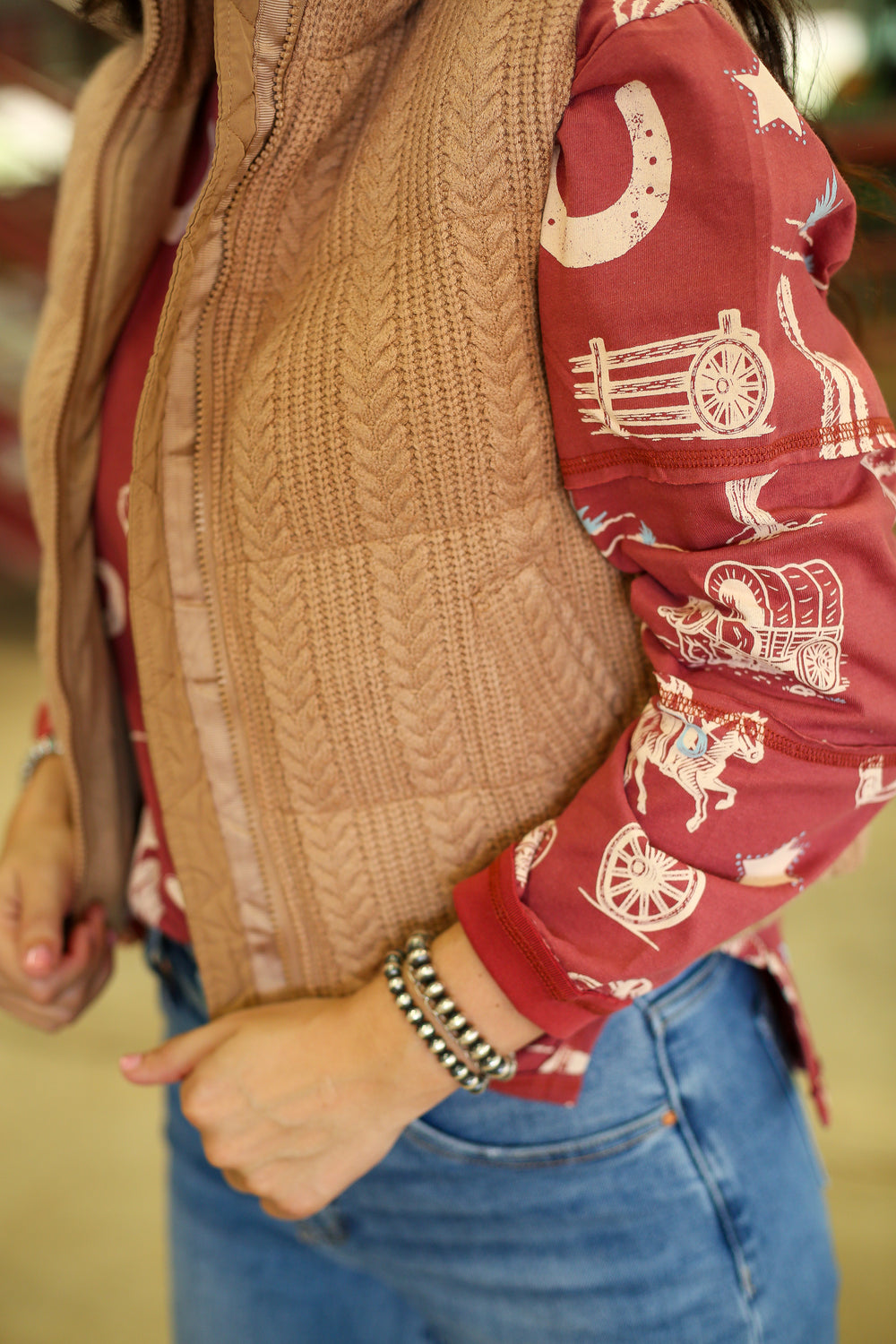 Knit Stitched Stormi Vest