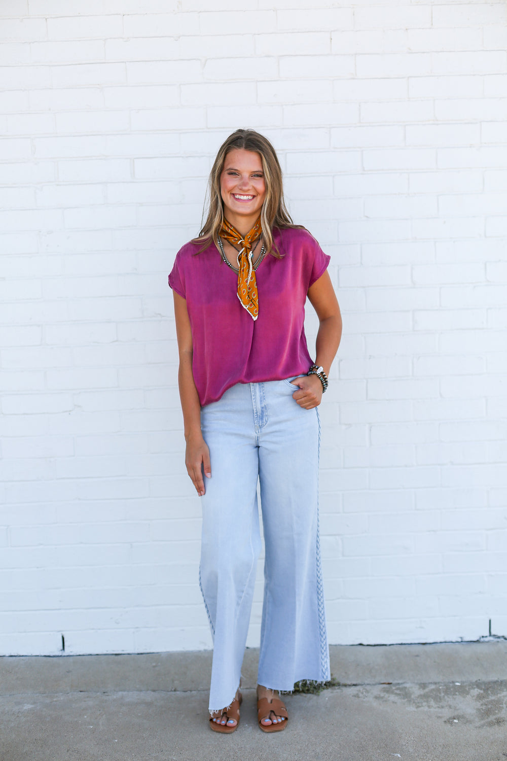 Kristen Dahila Mauve Top Blouse