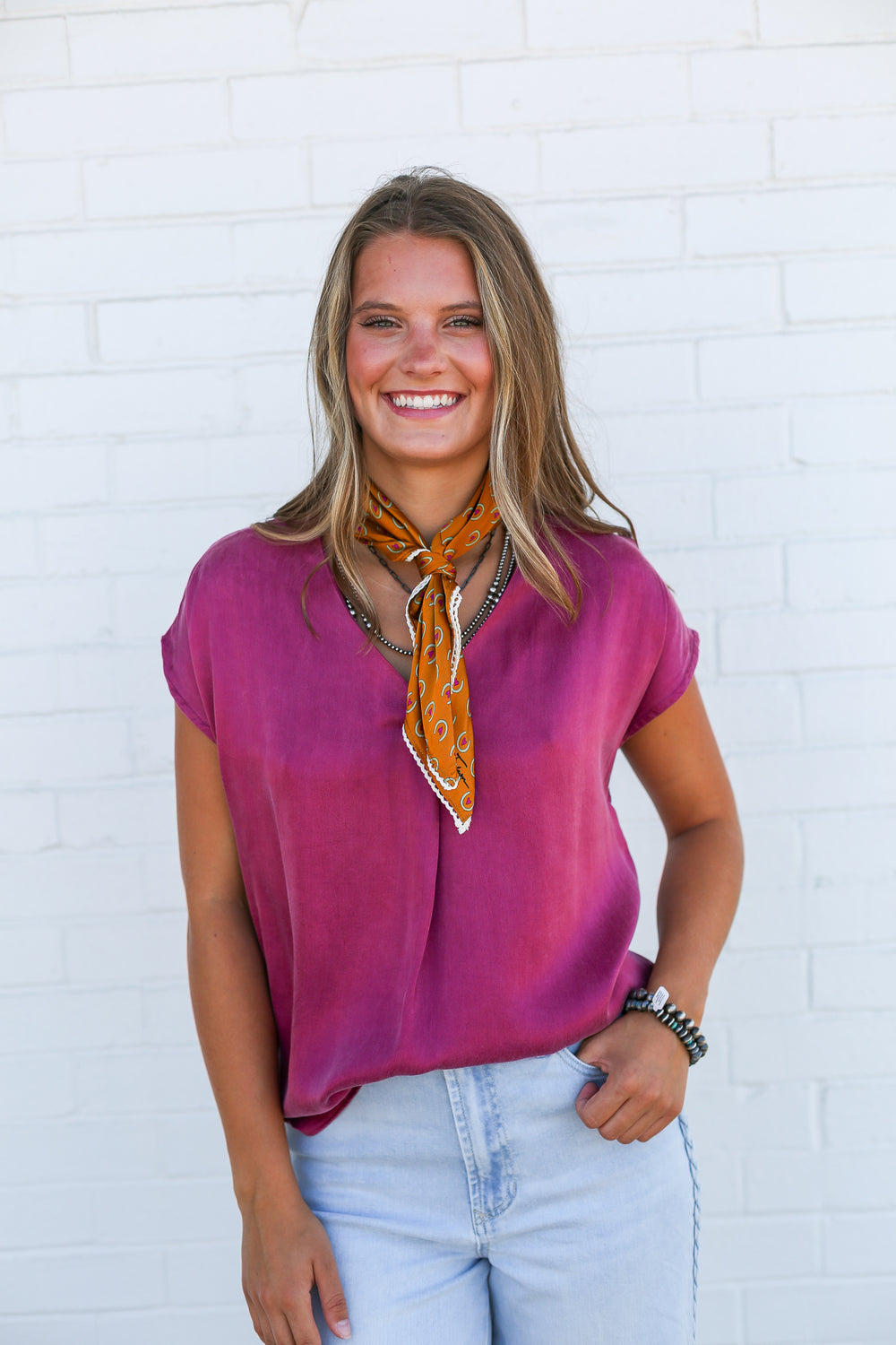 Kristen Dahila Mauve Top Blouse