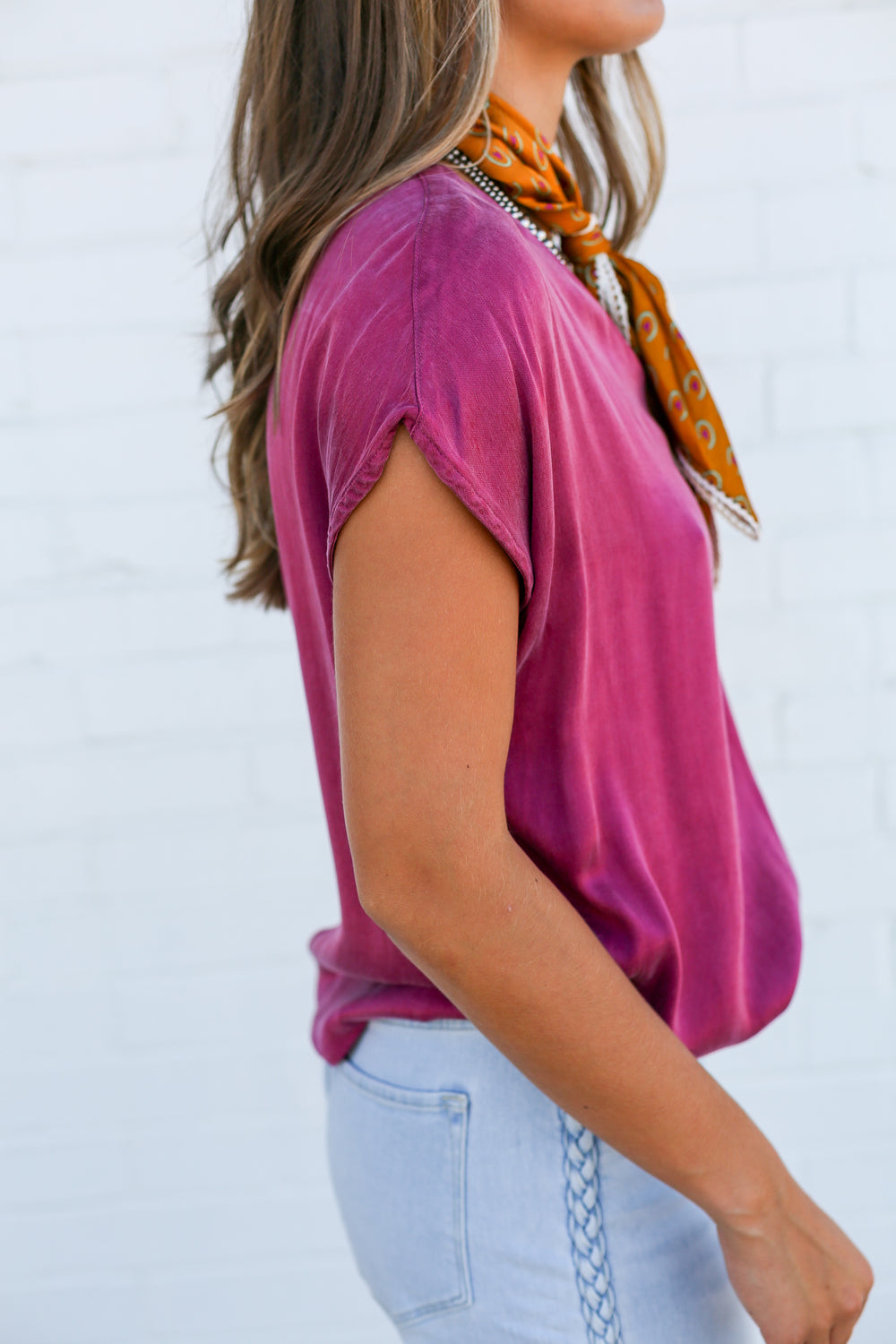 Kristen Dahila Mauve Top Blouse