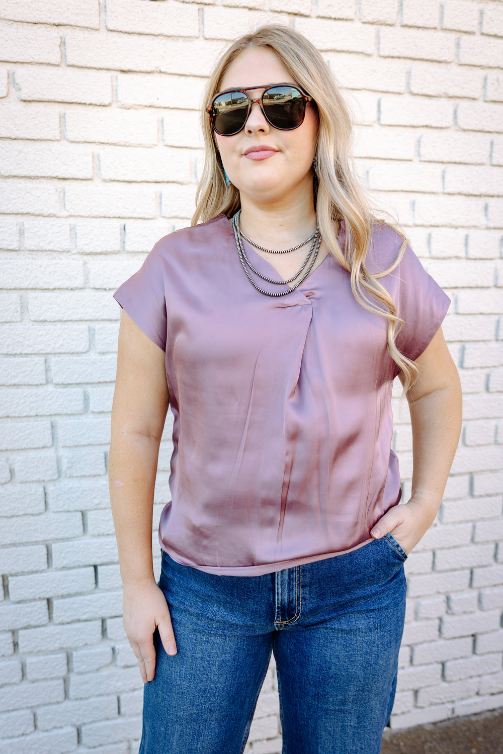 Lilac Kristen Tucked Top