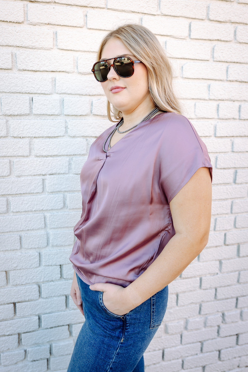 Lilac Kristen Tucked Top