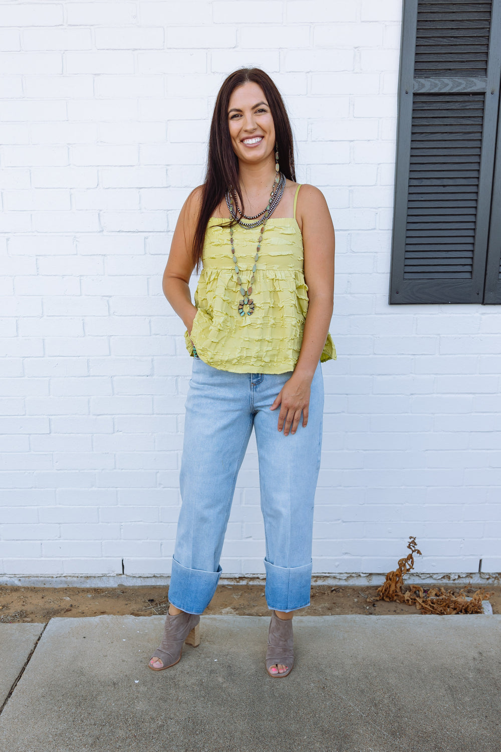 Lime Babydoll Tank