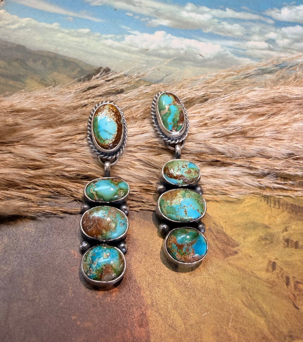 Largo Four Stone Sonoran Gold Earrings