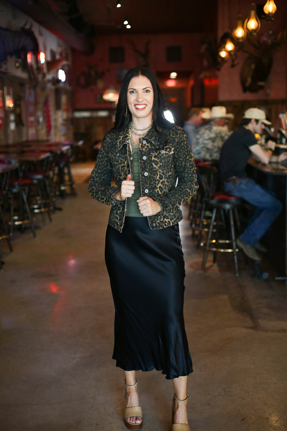 Leopard Print Denim Jacket